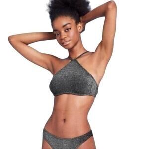 Wild fable black glitter bikini 2X bottoms 3X top